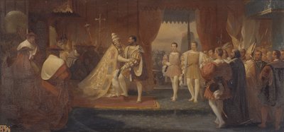 Incontro di Francesco I e Papa Clemente VIII a Marsiglia. 13 ottobre 1533 da Charles Philippe Lariviere